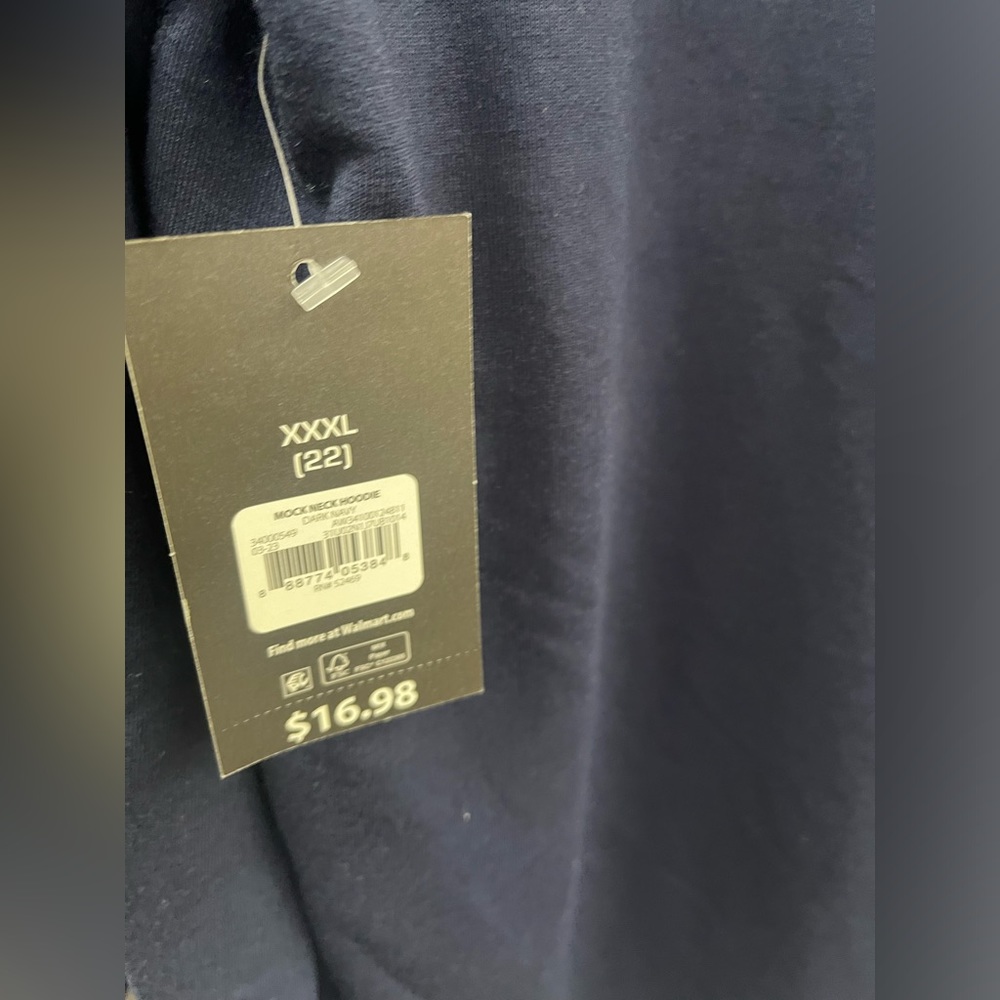 Athletic Works Women's French Terry Mock Neck Hoodie - Picture 6 of 6
